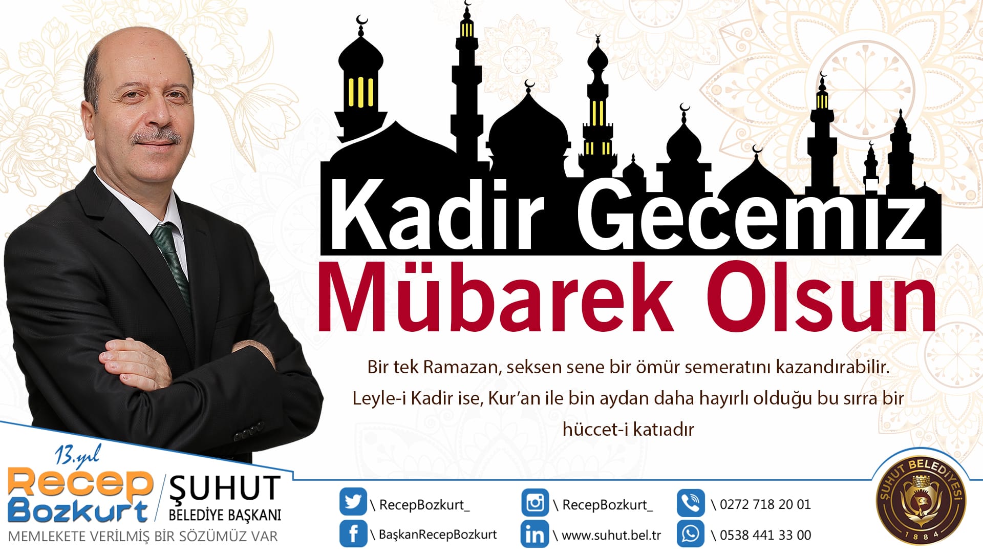  On bir ayın Sultanı Mübarek Ramazan-ı Şerif’i uğurlamaya hazırlanırken, Kadir