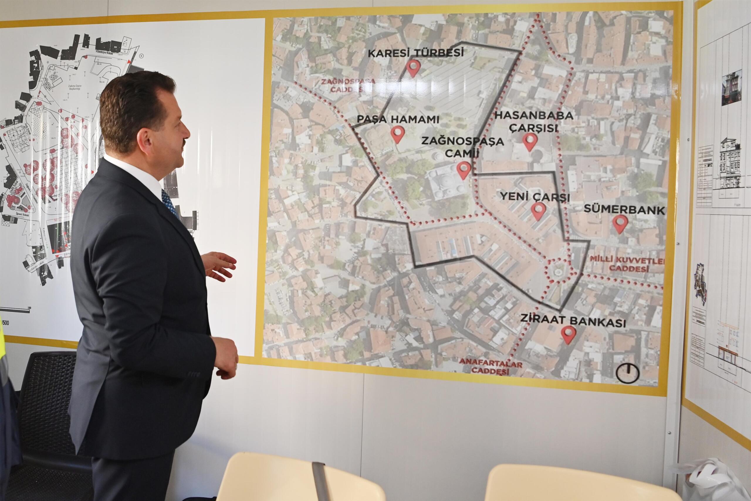 Balıkesir şehir merkezinde yaklaşık 50 bin metrekarelik alanda meydan düzenleme,
