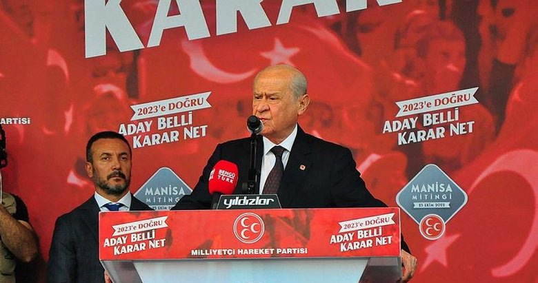 MHP Genel Başkanı Devlet Bahçeli, Manisa’da Cumhuriyet Meydanı’nda miting yaptı.