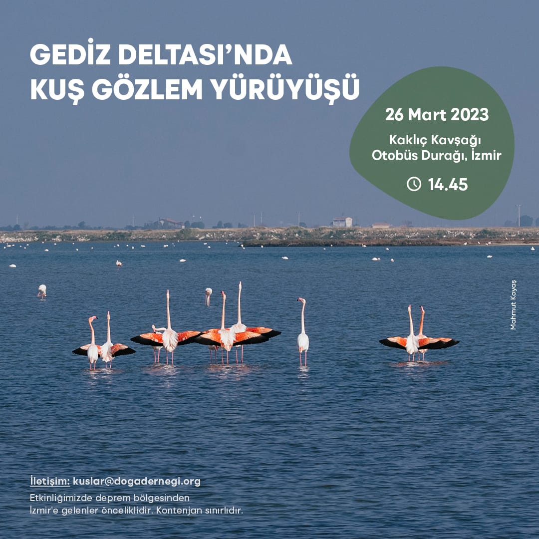 İzmir Büyükşehir Belediyesi ve Doğa Derneği’nin işbirliğiyle 26 Mart Pazar