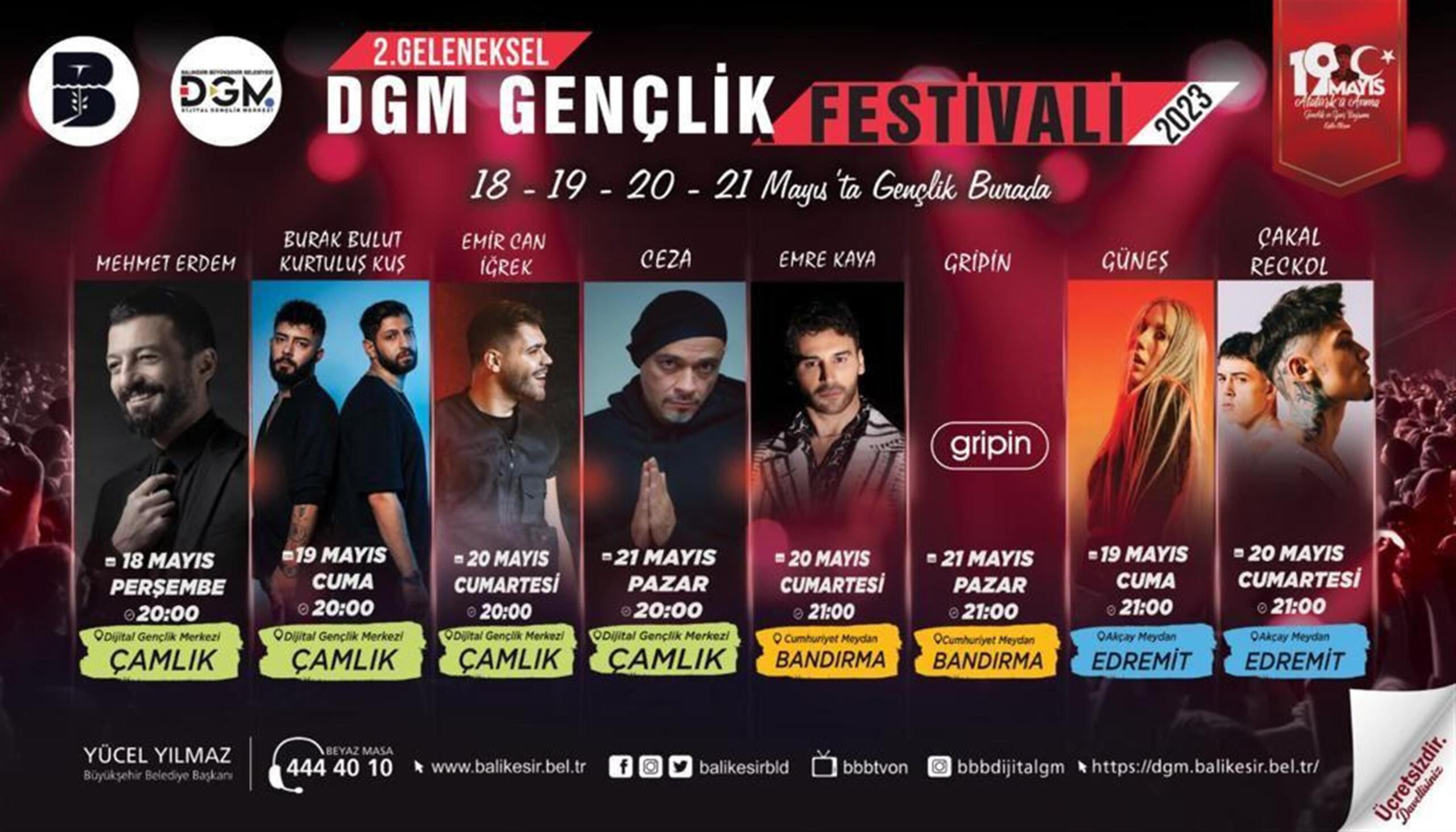 Büyükşehir’den, 19 Mayıs’a özel Gençlik Festivali — Balıkesir’de, Gençlik Festivali