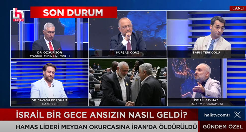 Hamas lideri İsmail Haniye, terör devleti İsrail'in İran'ın başkenti Tahran'a