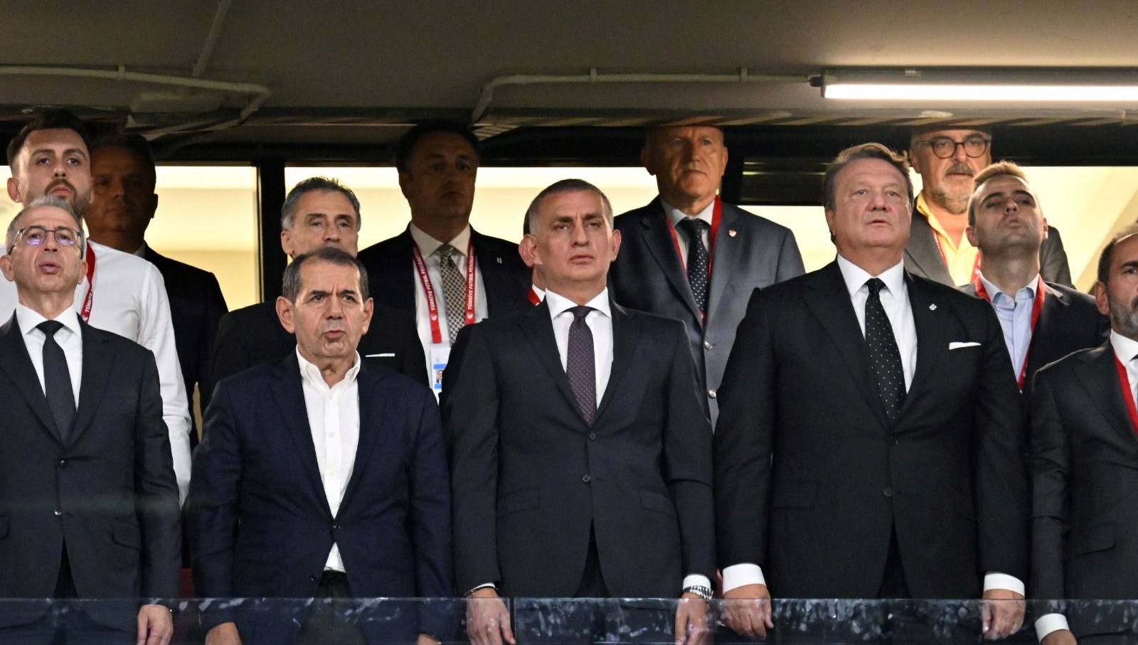 Türkiye Futbol Federasyonu Başkanı İbrahim Hacıosmanoğlu, Galatasaray Başkanı Dursun Özbek