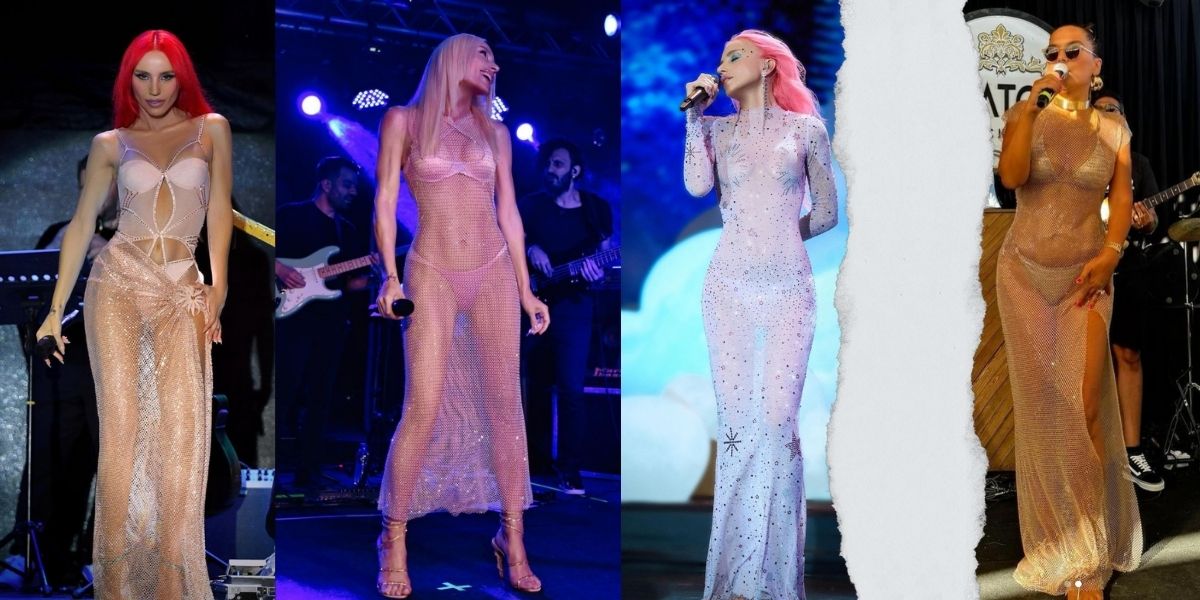 Verdiği kilolardan sonra plaj konserinde sahne alan Demet Akalın, giydiği