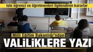 Son dakika haberi! Milli Eğitim Bakanlığınca, gerekli tedbirlerin alınması hususunda
