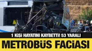 Küçükçekmece Sefaköy'de metrobüs kazaya karıştı. Olay yerine itfaiye, polis ve