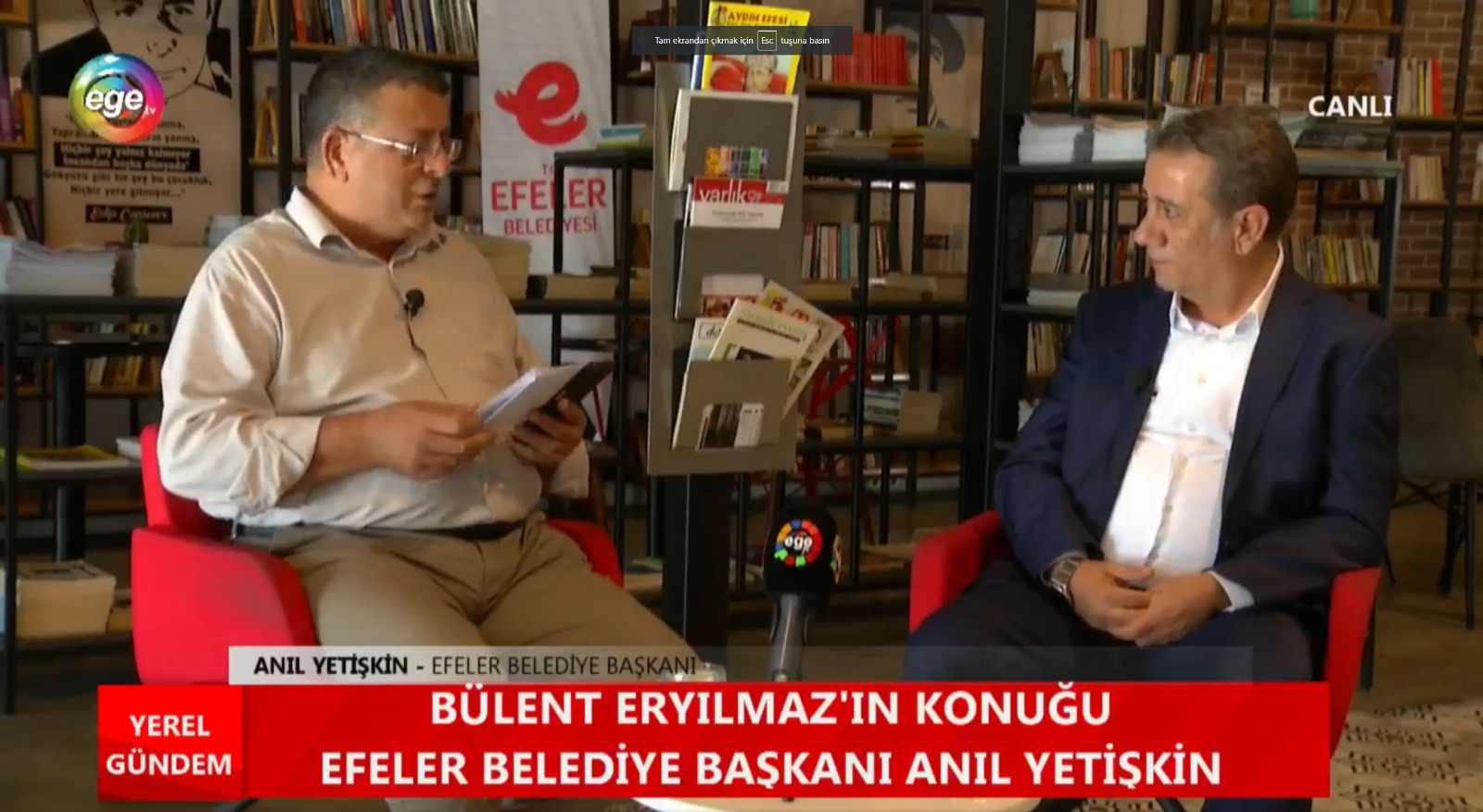 Röportajında İmar Müdürlüğü’ndeki proje dosyaları ve belediye personeline mobbingyapılması gibi
