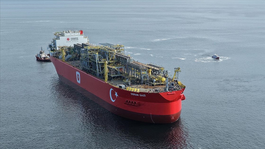 Türkiye’nin ilk yüzer doğal gaz üretim platformu (FPU) Osman Gazi,