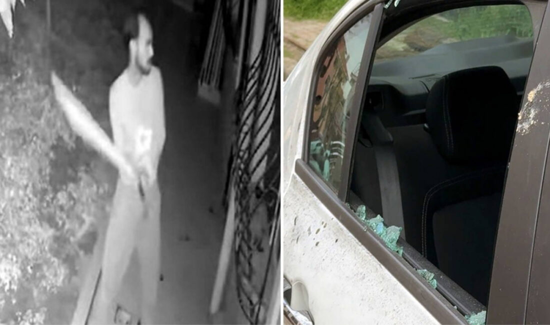 Avcılar’da elinde sopayla sokakta dehşet saçan bir kişi, ev ve