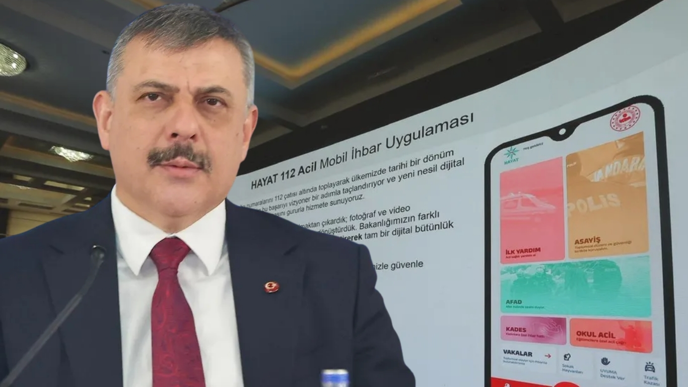 İçişleri Bakanlığı tarafından geliştirilen “Hayat 112 Acil Mobil İhbar” uygulaması