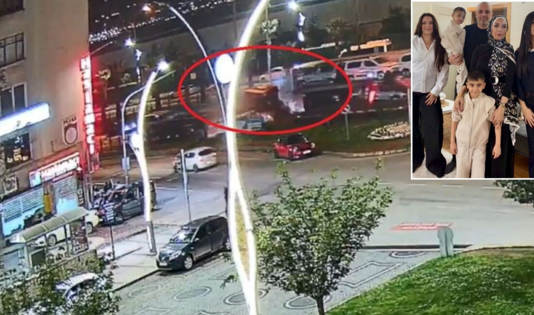 Giresun’da kırmızı ışıkta bekleyen otomobile çekicinin çarpması sonucu aynı aileden