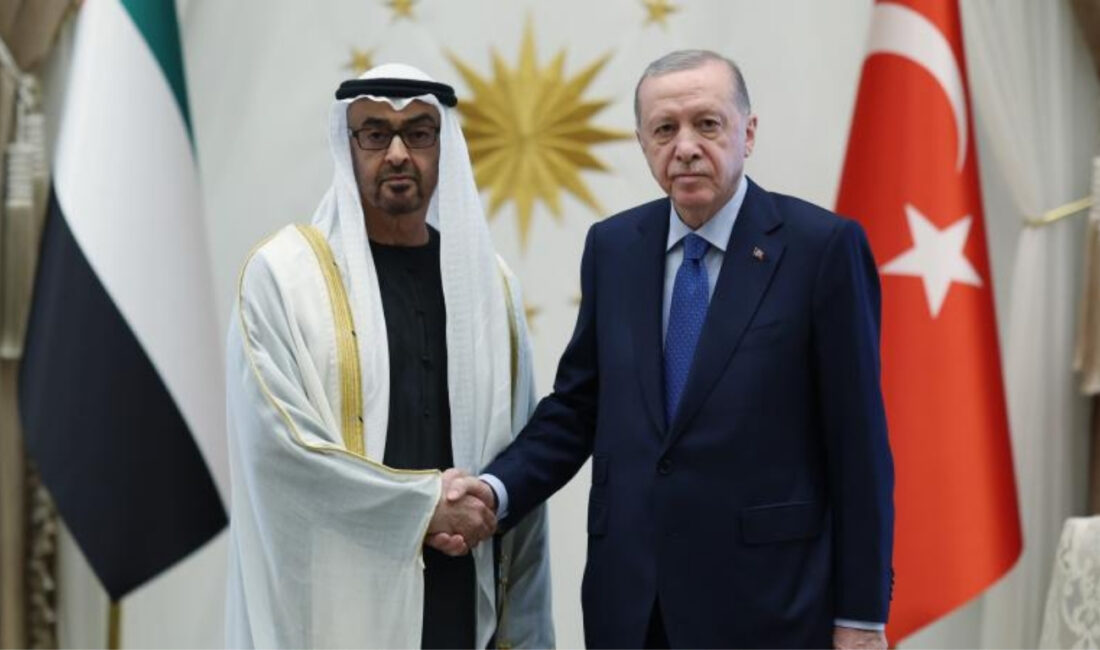 Cumhurbaşkanı Recep Tayyip Erdoğan, Birleşik Arap Emirlikleri Devlet Başkanı Muhammed