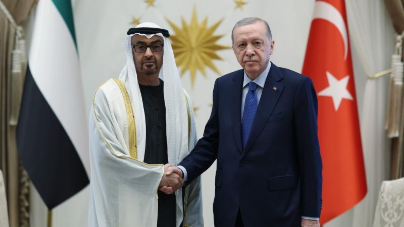 Cumhurbaşkanı Recep Tayyip Erdoğan, Birleşik Arap Emirlikleri Devlet Başkanı Muhammed