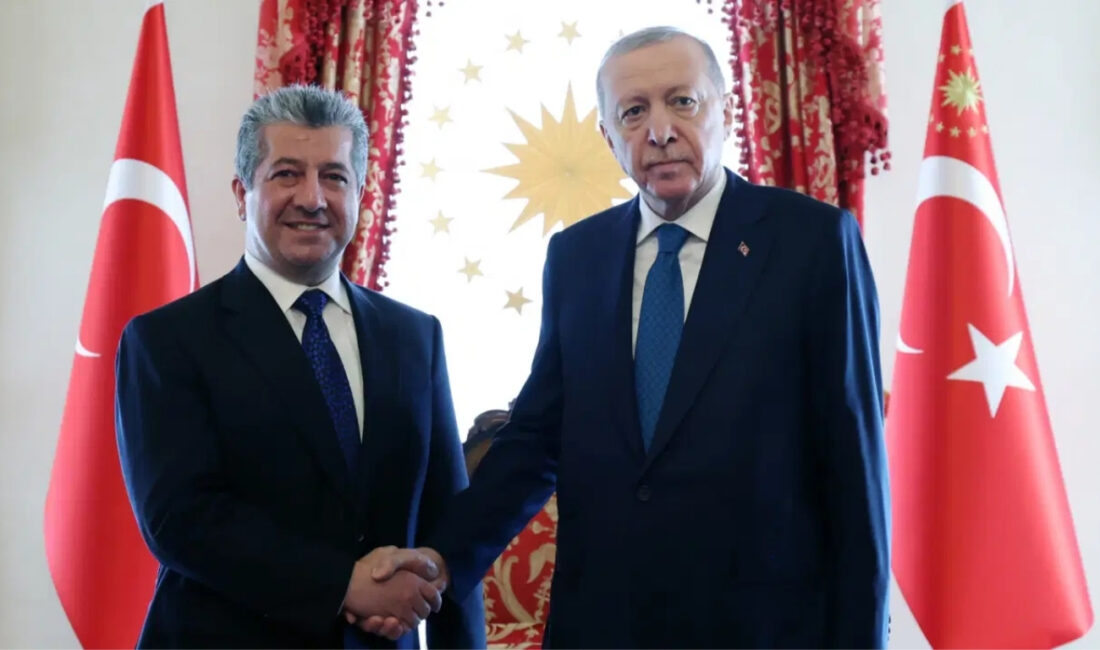 Cumhurbaşkanı Recep Tayyip Erdoğan, IKBY Başbakanı Mesrur Barzani ile Dolmabahçe’de