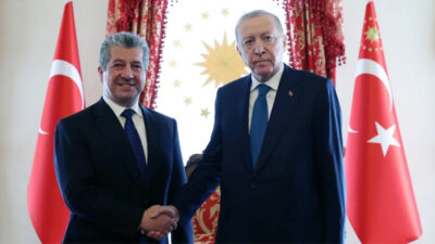Cumhurbaşkanı Recep Tayyip Erdoğan, IKBY Başbakanı Mesrur Barzani ile Dolmabahçe’de
