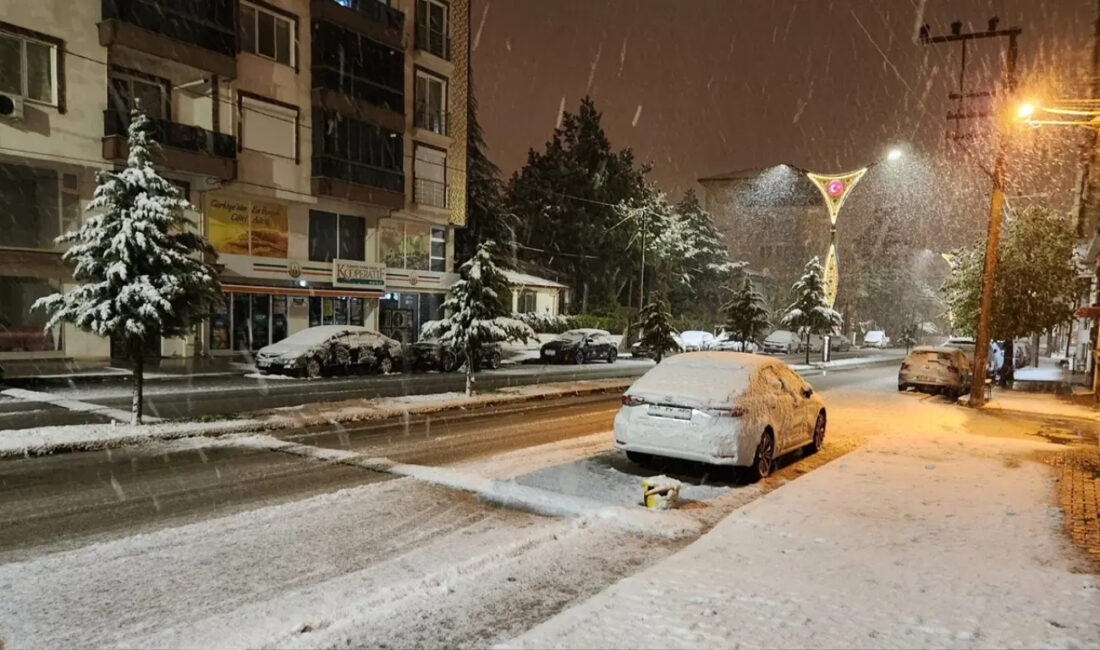Afyonkarahisar’da etkili olan yoğun kar yağışı nedeniyle 11 ilçede eğitime