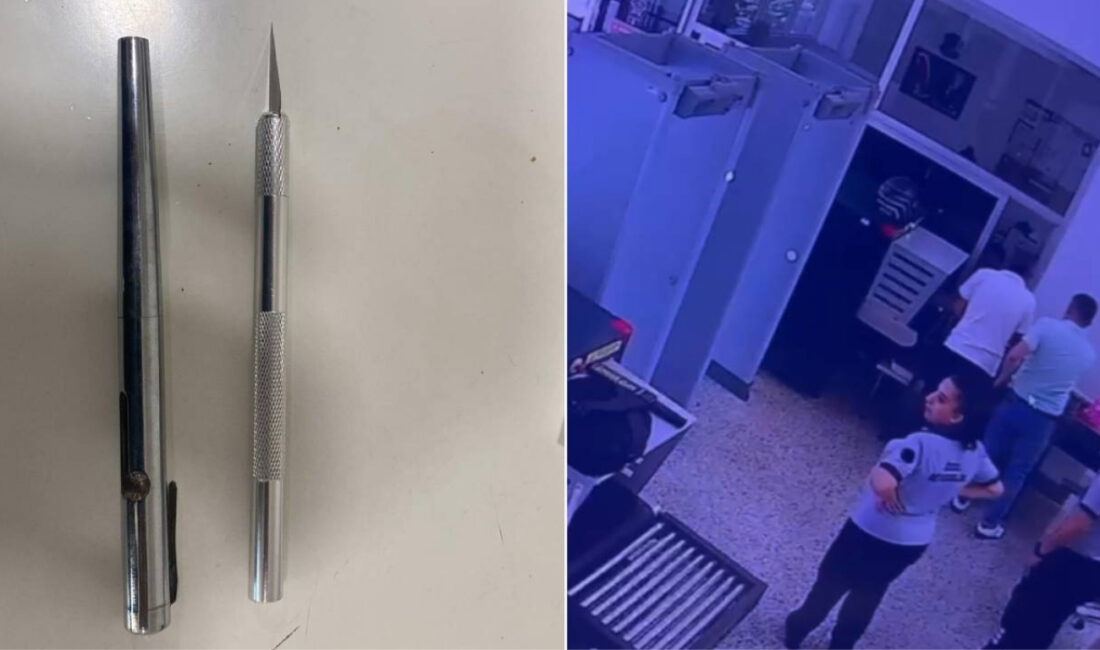 Bakırköy Adliyesi ek hizmet binasına kalem görünümlü silah, neşter ve
