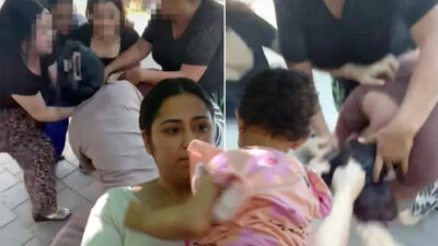 Antalya'da otobüs durağında 1,5 yaşındaki kızının yanında 6 kadının saldırısına