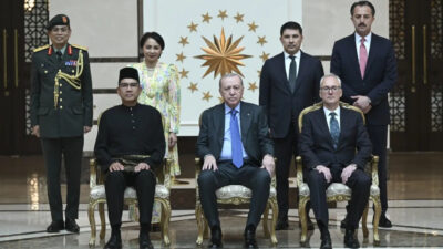 Cumhurbaşkanı Recep Tayyip Erdoğan, Cumhurbaşkanlığı Külliyesi'nde Avrupa Birliği Delegasyonu ile