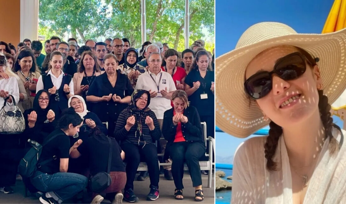 Antalya’da 7 aylık hamile hemşire Esra Uğur, evinde kolunda serum