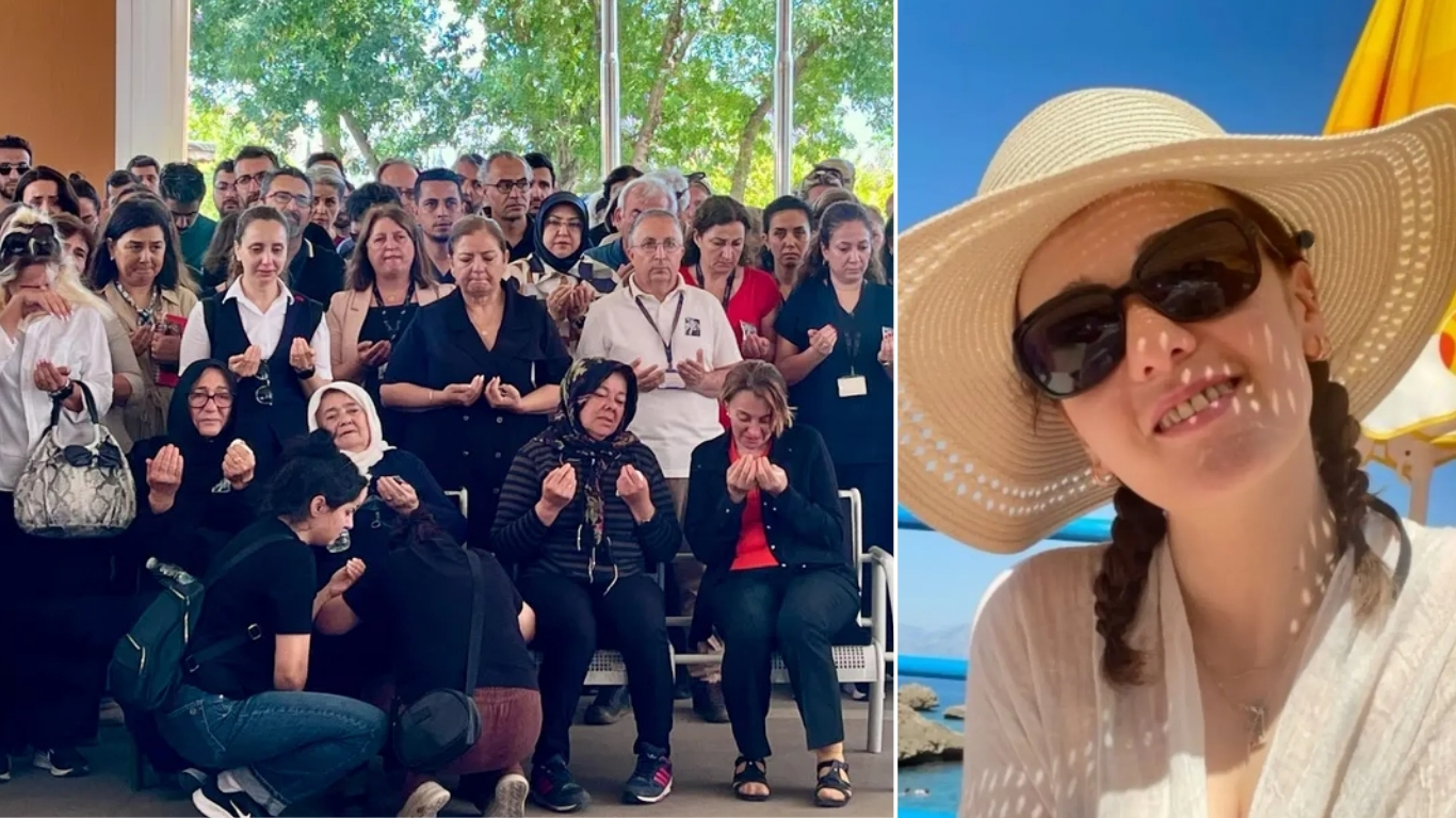 Antalya’da 7 aylık hamile hemşire Esra Uğur, evinde kolunda serum
