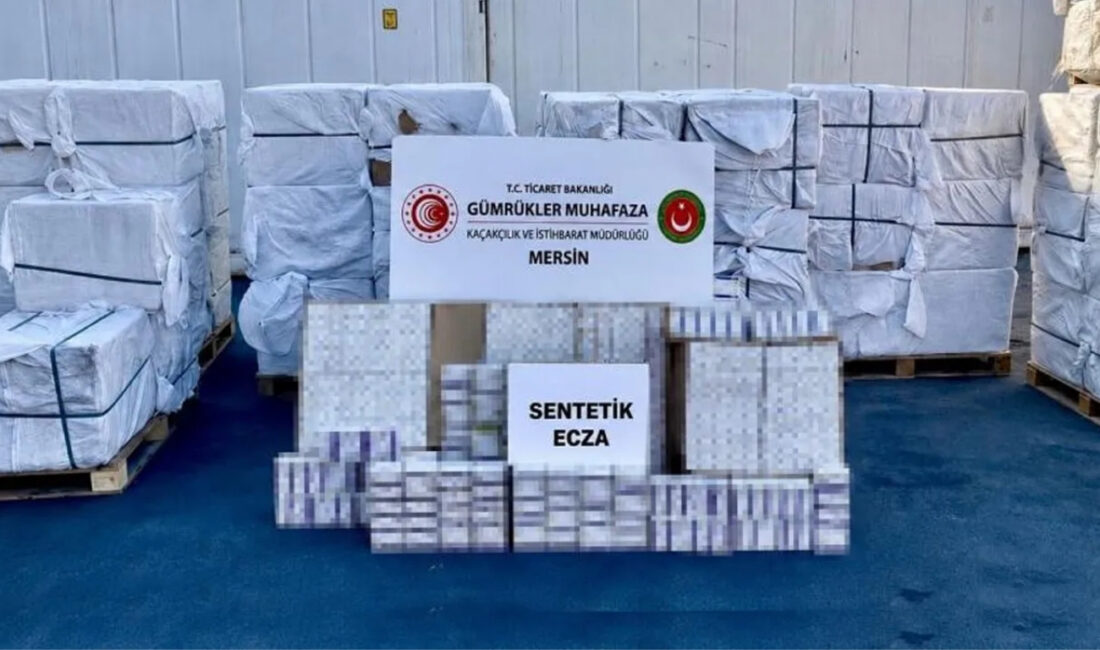 Mersin Limanı'nda gerçekleştirilen operasyonda, piyasa değeri yaklaşık 5 milyar lirayı