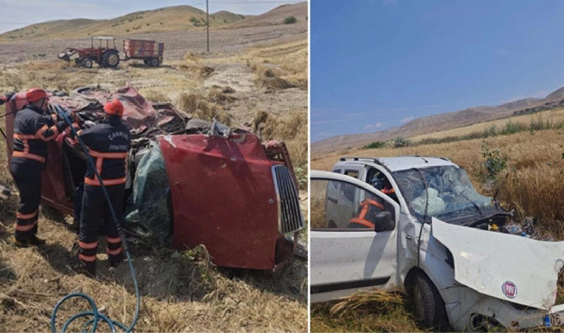 Çankırı'nın Kızılırmak ilçesinde otomobil ile hafif ticari aracın kafa kafaya