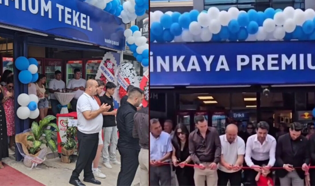 Tekirdağ’ın Çerkezköy ilçesinde yeni açılan bir tekel bayisinin açılışında cami