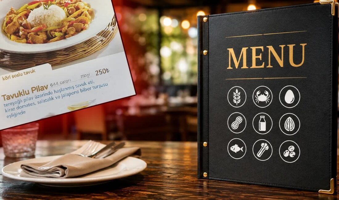 1 Temmuz itibarıyla restoran, kafe ve yemekhanelerde menülerde içerik, alerjen