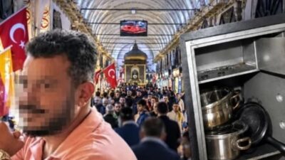 İstanbul Kapalıçarşı’da 8 yıldır çalıştığı sarrafiye dükkanının kasasından yüz binlerce