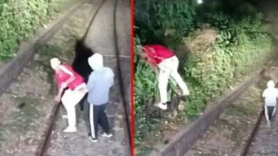 İzmir’in Konak ilçesindeki Alsancak Tren İstasyonu’nda akıllara durgunluk veren bir